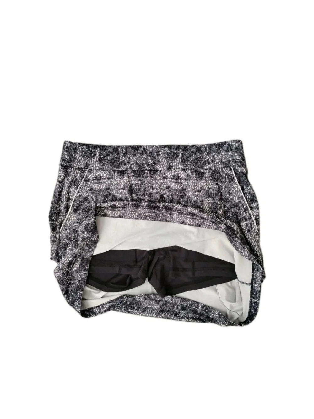 Dunning All Over Print Golf Skort Gray White Black Stretch Women's Size S